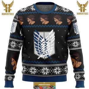 Attack On Titan Survery Corps Gifts For Family Christmas Holiday Ugly Sweater