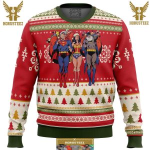 Batman Superman Wonder Woman Gifts For Family Christmas Holiday Ugly Sweater