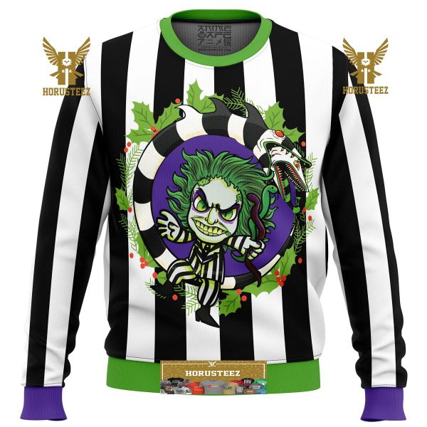 Beetlejuice Gifts For Family Christmas Holiday Ugly Sweater