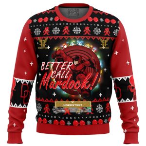 Better Call Murdock Daredevil Gifts For Family Christmas Holiday Ugly Sweater