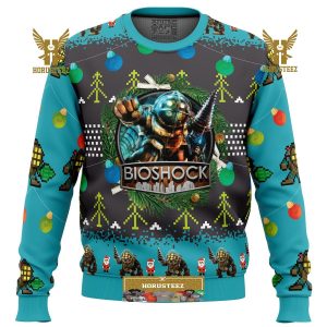 Big Daddy Bioshock V2 Gifts For Family Christmas Holiday Ugly Sweater