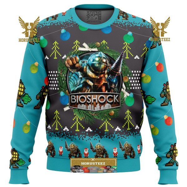 Big Daddy Bioshock V2 Gifts For Family Christmas Holiday Ugly Sweater