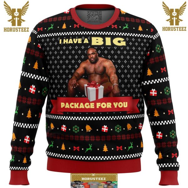 Big Package Barry Wood Meme Gifts For Family Christmas Holiday Ugly Sweater