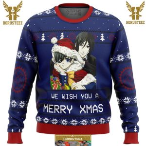 Black Butler Merry Xmas Gifts For Family Christmas Holiday Ugly Sweater