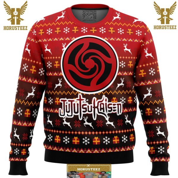 Bottons Symbol Jujutsu Kaisen Gifts For Family Christmas Holiday Ugly Sweater