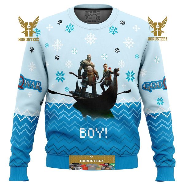 Boy God Of War Gifts For Family Christmas Holiday Ugly Sweater