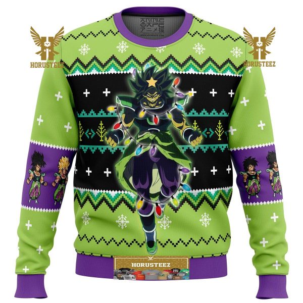 Broly Dragon Ball Z Gifts For Family Christmas Holiday Ugly Sweater