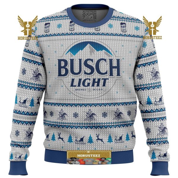 Busch Light Gifts For Family Christmas Holiday Ugly Sweater