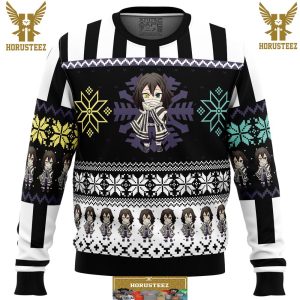 Chibi Christmas Obanai Iguro Demon Slayer Gifts For Family Christmas Holiday Ugly Sweater