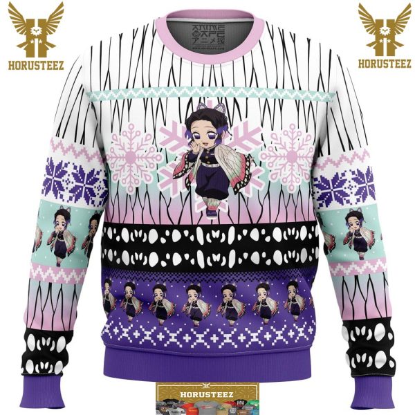 Chibi Christmas Shinobu Kocho Demon Slayer Gifts For Family Christmas Holiday Ugly Sweater