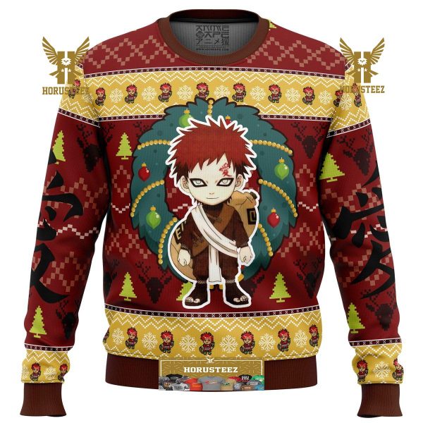 Chibi Gaara Naruto Gifts For Family Christmas Holiday Ugly Sweater