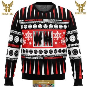 Christmas Backgammon Board Games Gifts For Family Christmas Holiday Ugly Sweater