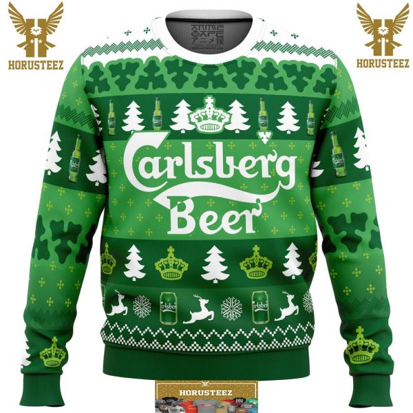 Christmas Drink Carlsberg Beer Gifts For Family Christmas Holiday Ugly Sweater
