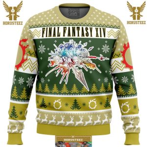 Christmas Fantasy Final Fantasy XIV Gifts For Family Christmas Holiday Ugly Sweater