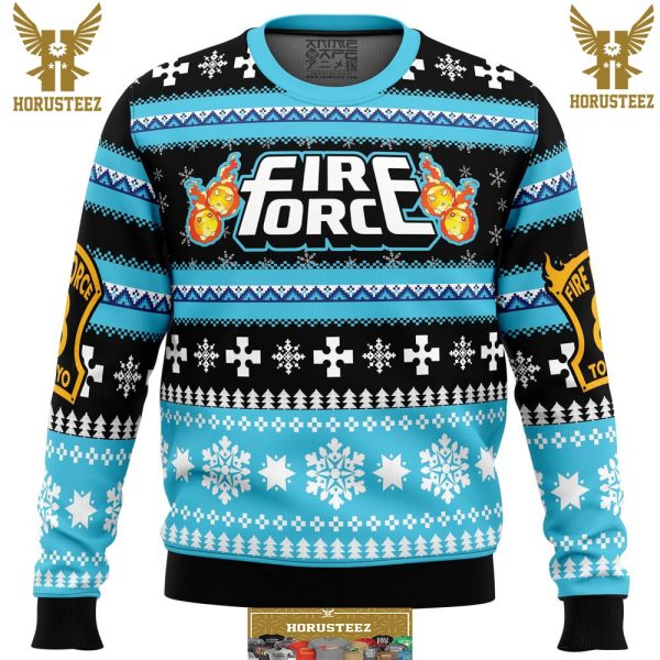 Christmas Flame Fire Force Gifts For Family Christmas Holiday Ugly Sweater