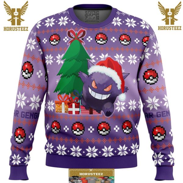 Christmas Gengar Pokemon Gifts For Family Christmas Holiday Ugly Sweater