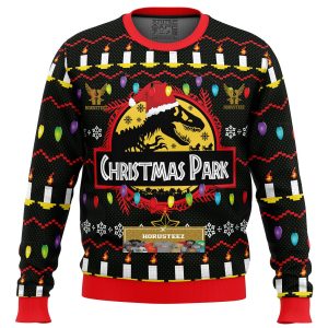 Christmas Park Jurassic Park Gifts For Family Christmas Holiday Ugly Sweater