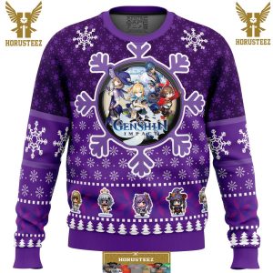 Christmas Quest Genshin Impact Gifts For Family Christmas Holiday Ugly Sweater