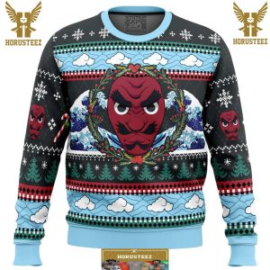 Christmas Sakonji Urokodaki Demon Slayer Gifts For Family Christmas Holiday Ugly Sweater