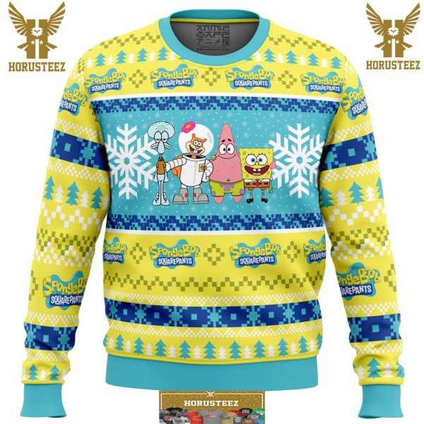 Christmas Spongebob Nickelodeon Gifts For Family Christmas Holiday Ugly Sweater