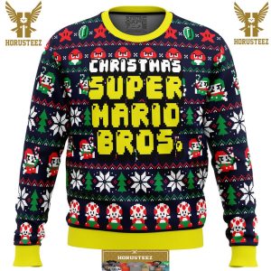 Christmas Super Mario Bros Gifts For Family Christmas Holiday Ugly Sweater