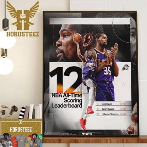 Congrats Kevin Durant For The 12th NBA All-Time Scoring Leaderboard Home Decor Poster Canvas