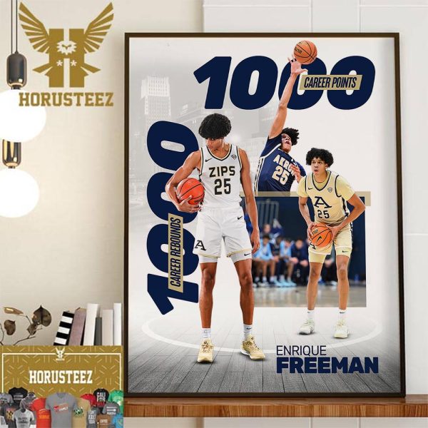 Congrats To Enrique Freeman For Recording 1000th Career Rebounds And Points Home Decor Poster Canvas