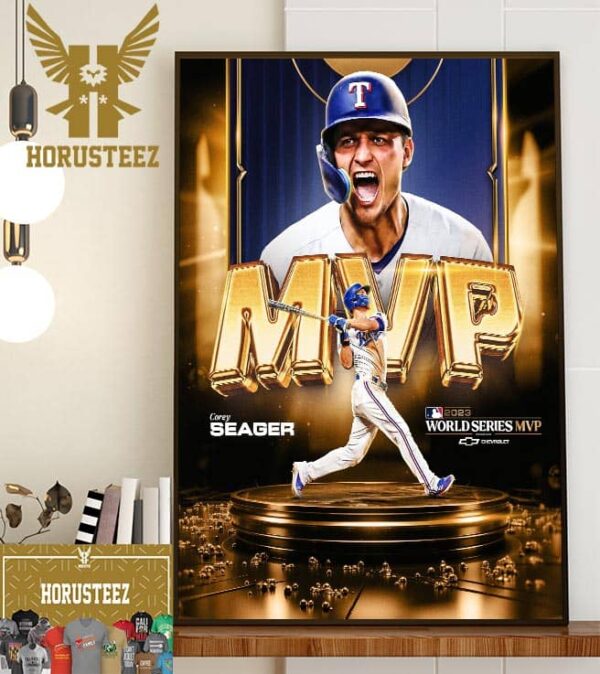 Congratulations To Corey Seager Is The 2023 World Series MVP Winner Home Decor Poster Canvas