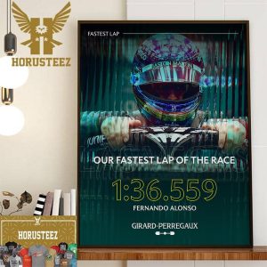 Congratulations to Fernando Alonso Is The Drivers Fastest Laps Of The Race Home Decor Poster Canvas