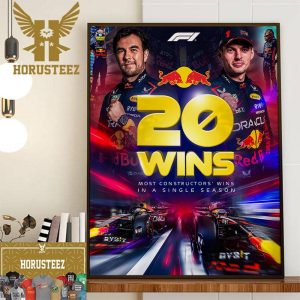 Congratulations to Red Bull Racing Have Broken The Record For The Most Wins By A Constructor In A Single Season Home Decor Poster Canvas
