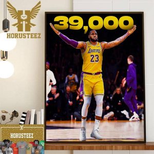 Congratulations to The King Lebron James Reached 39000 Career Points In NBA Home Decor Poster Canvas