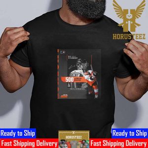 Congratulations to Travis Konecny 500 NHL Career Games With The Philadelphia Flyers Unisex T-Shirt