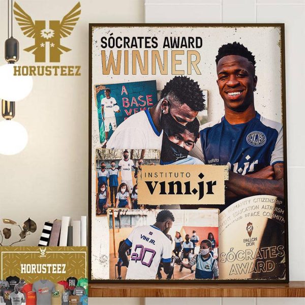 Congratulations to Vinicius Junior Receives The Socrates Award Winner Home Decor Poster Canvas