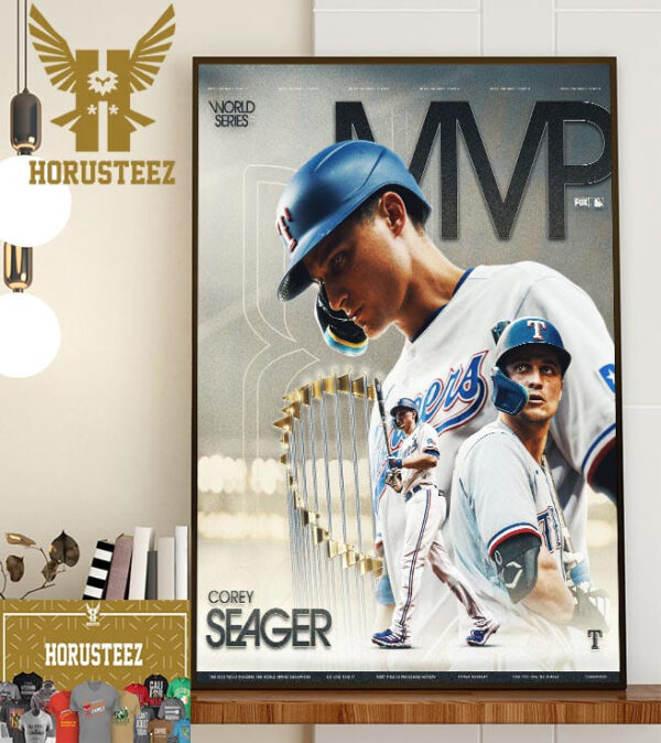 Corey Seager Is The 2023 World Series MVP Winner Home Decor Poster Canvas