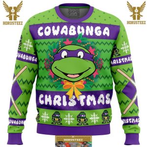 Cowabunga Donatello Christmas Teenage Mutant Ninja Turtles Gifts For Family Christmas Holiday Ugly Sweater