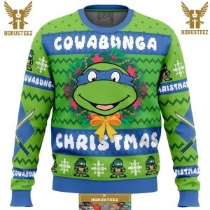 Cowabunga Leonardo Christmas Teenage Mutant Ninja Turtles Gifts For Family Christmas Holiday Ugly Sweater