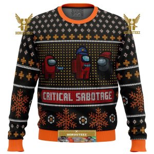 Critical Sabotage Among Us Gifts For Family Christmas Holiday Ugly Sweater