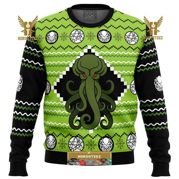 Cthulhu Gifts For Family Christmas Holiday Ugly Sweater