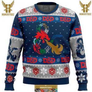 D-20 Dungeons And Dragons Gifts For Family Christmas Holiday Ugly Sweater