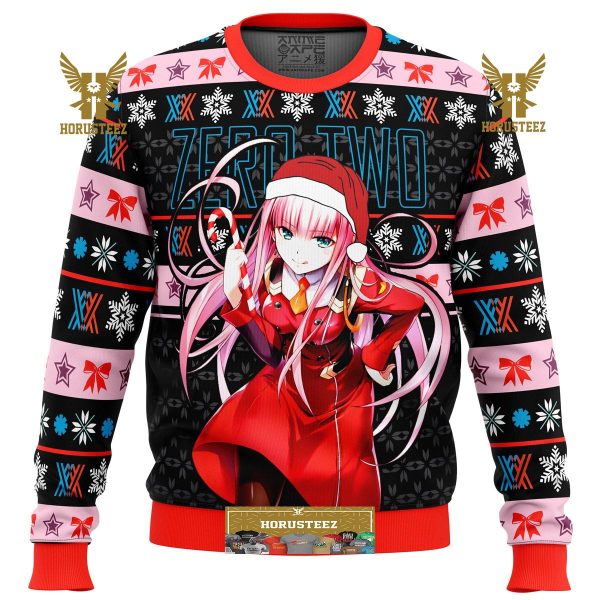 Darling In The Franxx Zero Two Gifts For Family Christmas Holiday Ugly Sweater