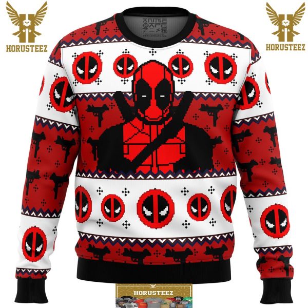 Deadpool Guy Gifts For Family Christmas Holiday Ugly Sweater