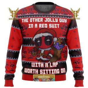 Deadpool Jolly Red Guy Gifts For Family Christmas Holiday Ugly Sweater