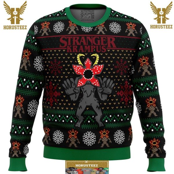 Demogorgon Stranger Krampus Stranger Things Gifts For Family Christmas Holiday Ugly Sweater