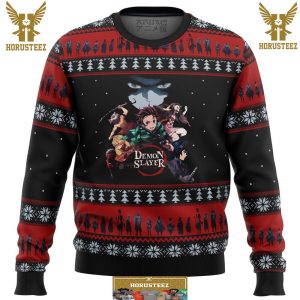 Demon Slayer Poster Gifts For Family Christmas Holiday Ugly Sweater