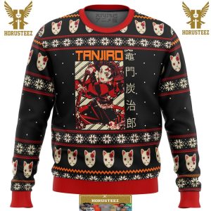 Demon Slayer Tanjiro Gifts For Family Christmas Holiday Ugly Sweater