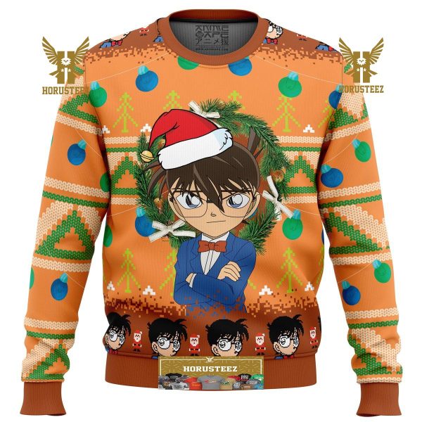 Detective Conan Gifts For Family Christmas Holiday Ugly Sweater