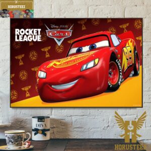Disney Pixar Cars Lightning McQueen Is Being Added to Rocket League Home Decor Poster Canvas