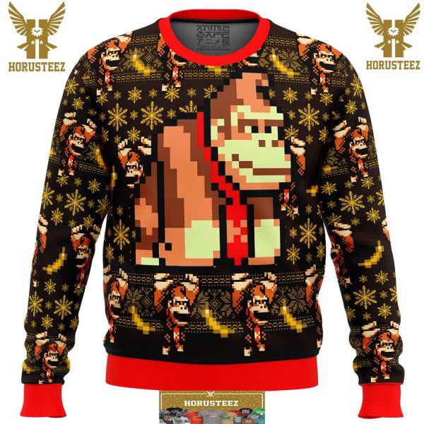 Donkey Kong Sprite Gifts For Family Christmas Holiday Ugly Sweater