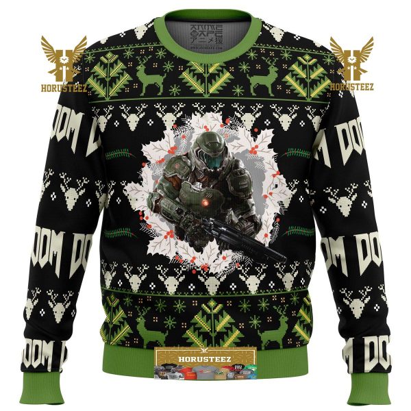 Doom Merry Christmas Gifts For Family Christmas Holiday Ugly Sweater