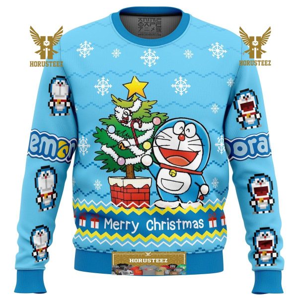 Doraemon Gifts For Family Christmas Holiday Ugly Sweater